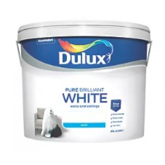 Dulux Pure Brilliant White Wall Ceilings Matt Emulsion Ltr